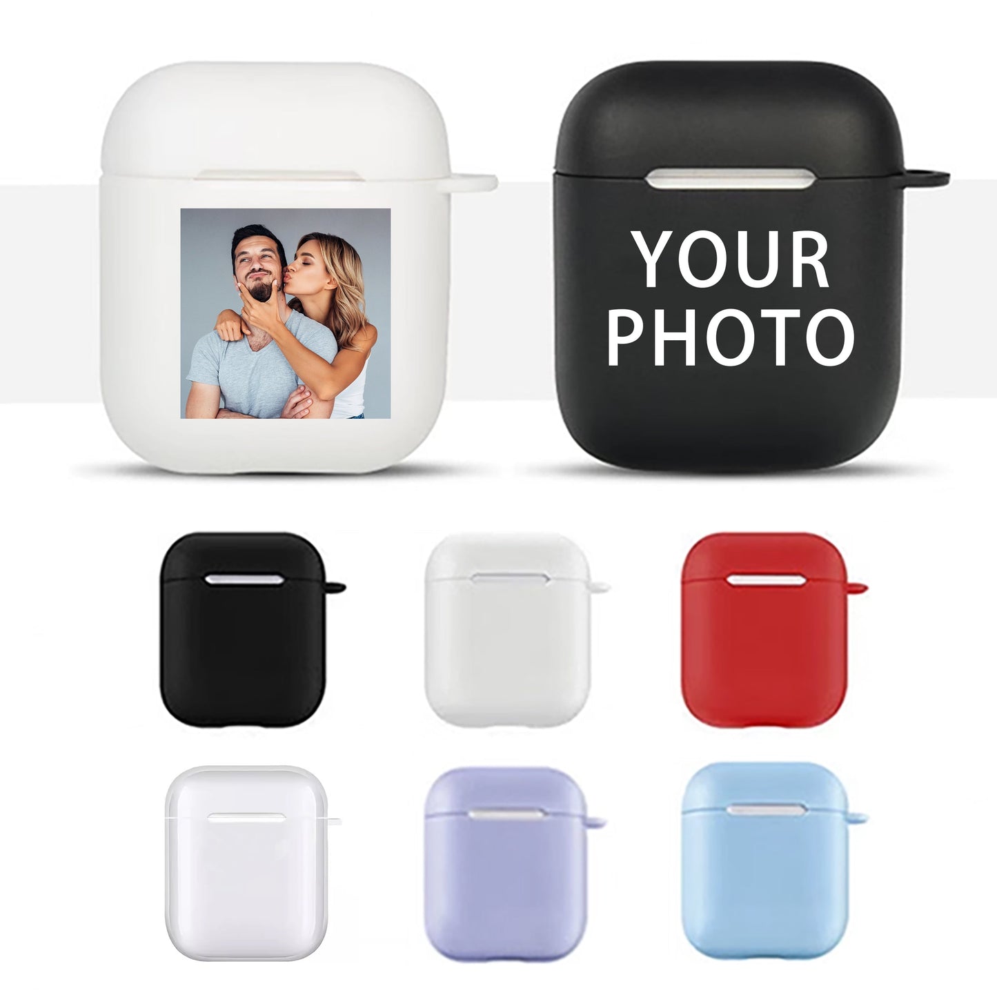 Custom photo printed on AirPods 1/2/3/Pro Case for Apple Headphones