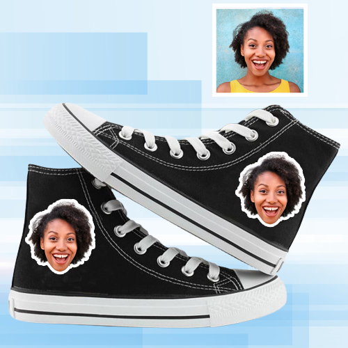 Canvas Shoes, Photo Canvas Shoes Waist High Unique Gifts
