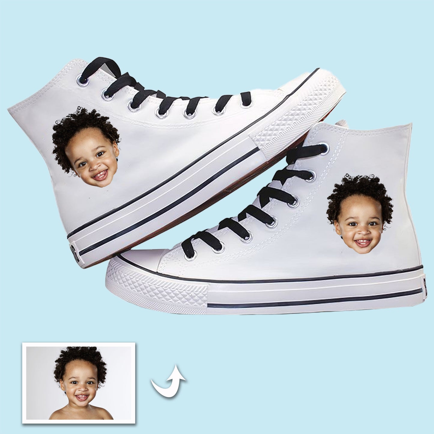 Canvas Shoes, Photo Canvas Shoes Waist High Unique Gifts