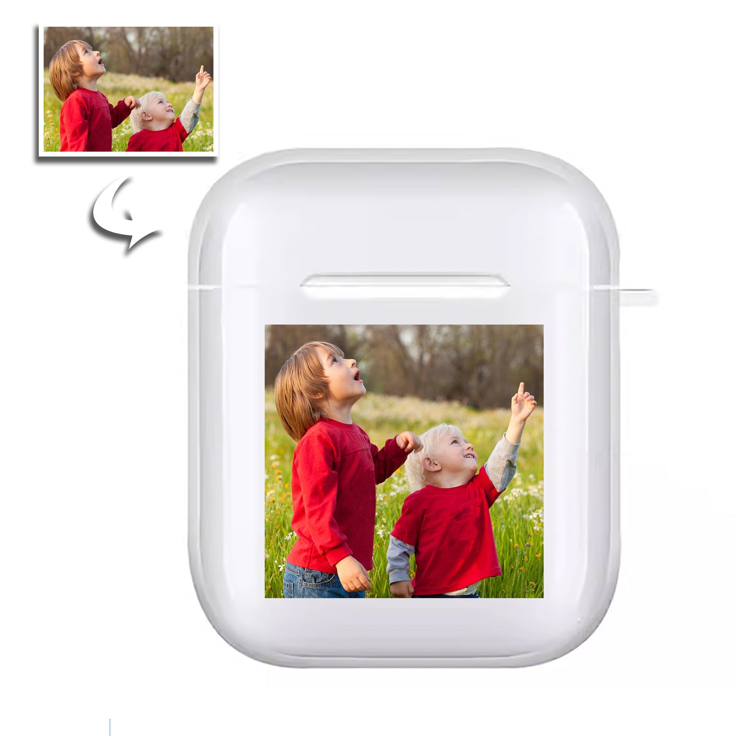 Custom photo printed on AirPods 1/2/3/Pro Case for Apple Headphones