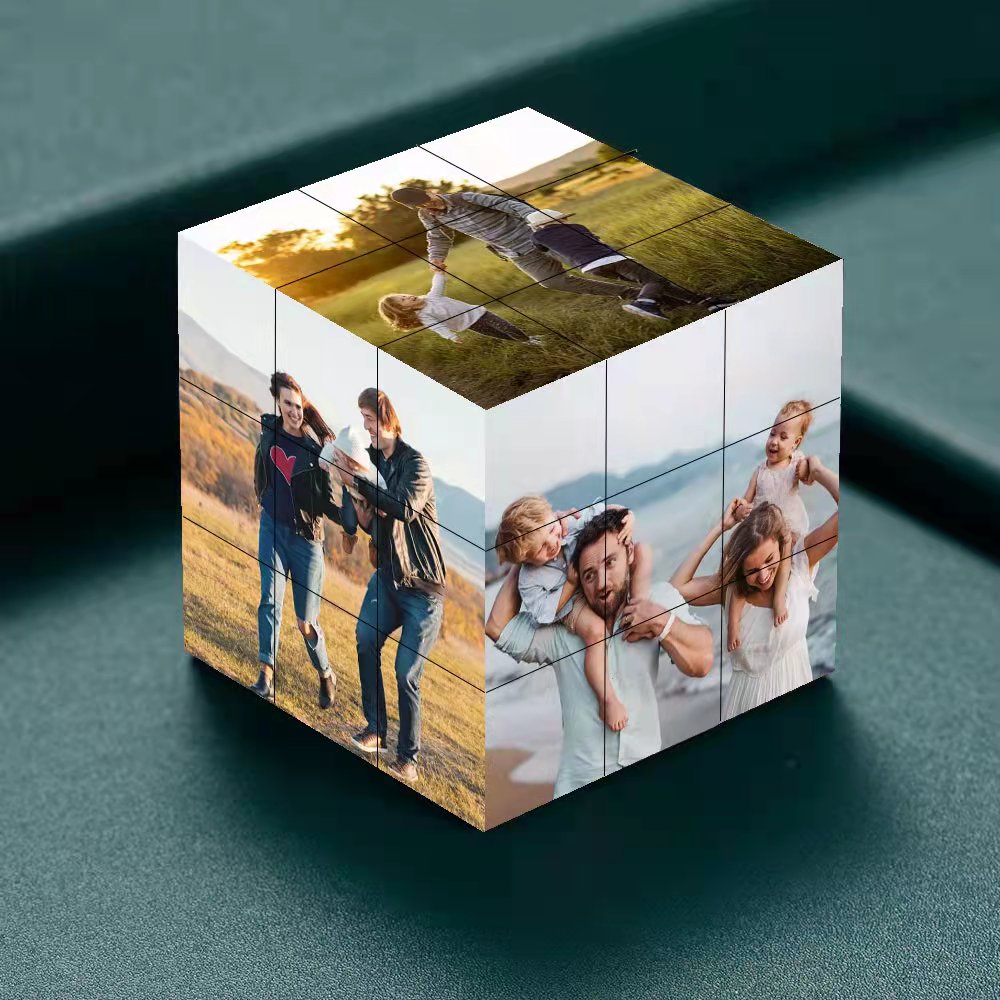 Customizable Multi-Photo Rubik’s Cube - Unique Colorful Personalized Gift