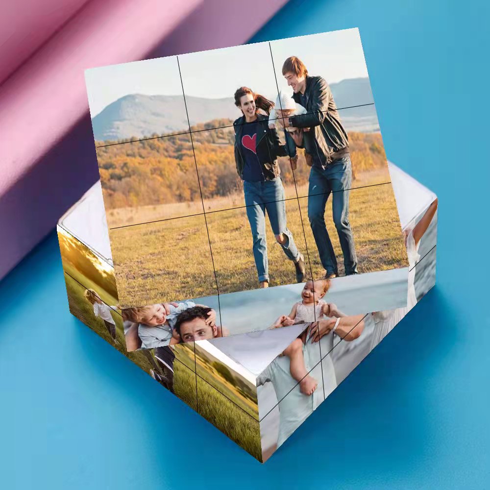 Customizable Multi-Photo Rubik’s Cube - Unique Colorful Personalized Gift