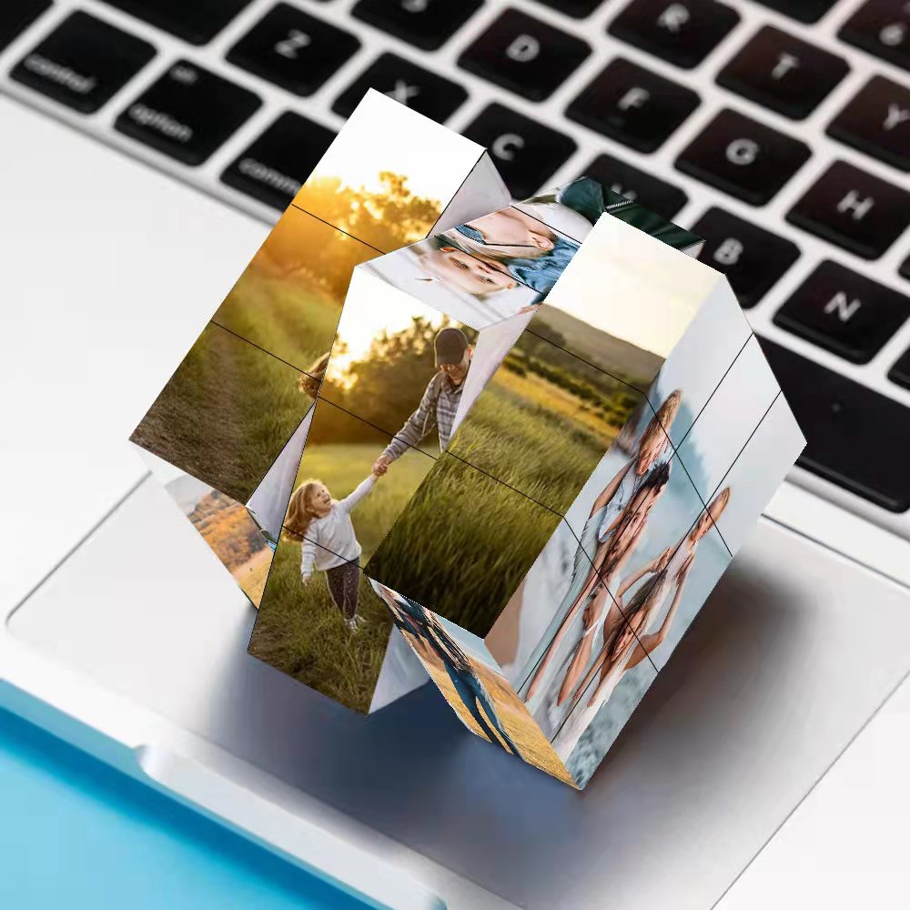 Customizable Multi-Photo Rubik’s Cube - Unique Colorful Personalized Gift