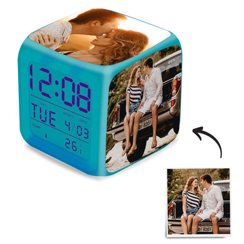 Multiphoto Alarm Clock Home Decoration Colorful Custom Desk Clock