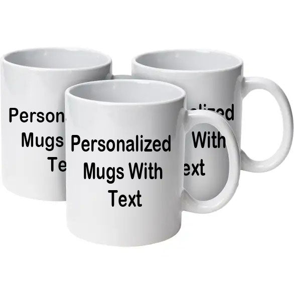 Personalized Custom Mugs With Text Coffee Cups