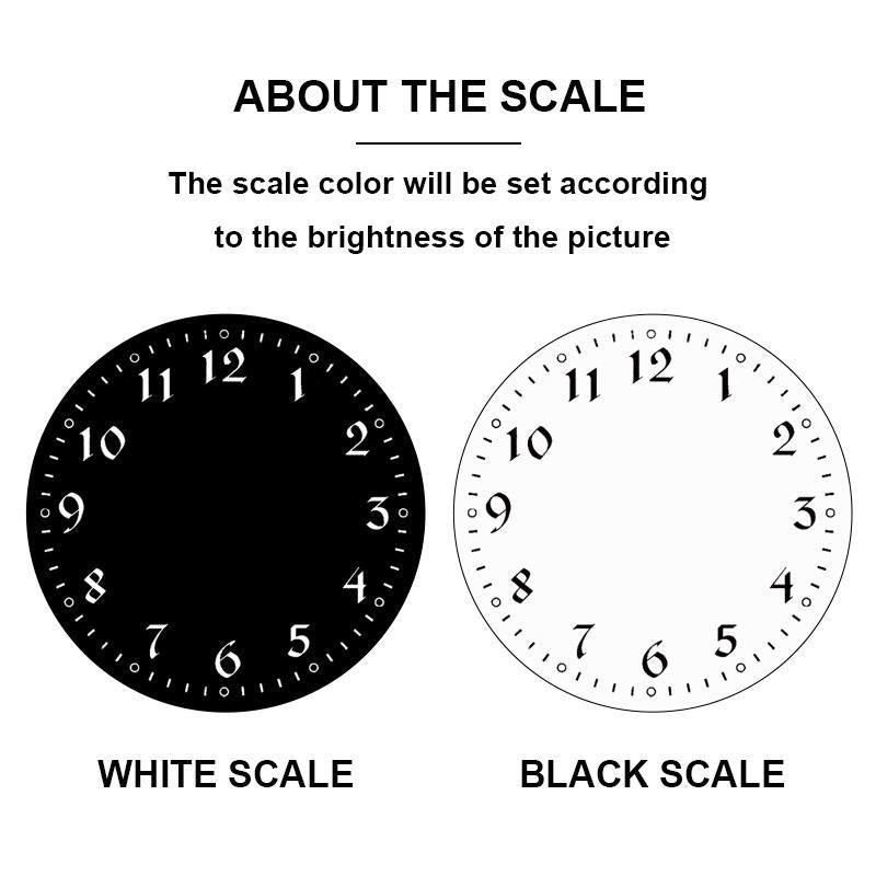 Custom Wall Clock With Photo for 4 Number Styles
