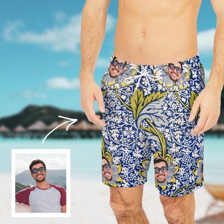 Custom Face Photo Summer Men's Beach Shorts