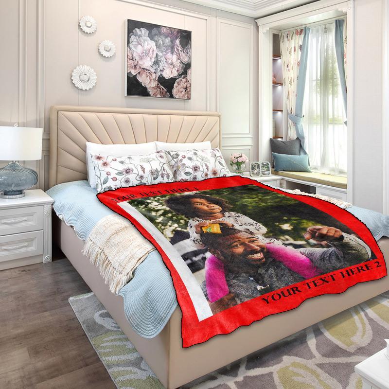 Custom Family Photo Blanket with Your Photo