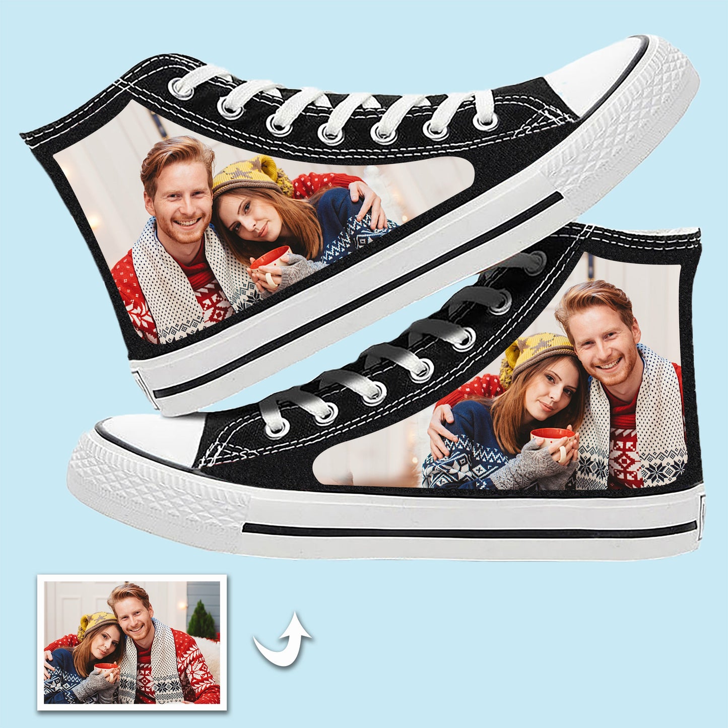 Custom Canvas Shoes, Photo Canvas Shoes High Waist