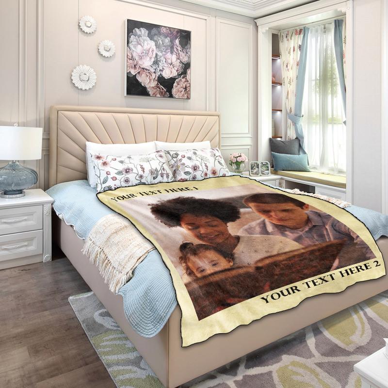 Custom Family Photo Blanket with Your Photo