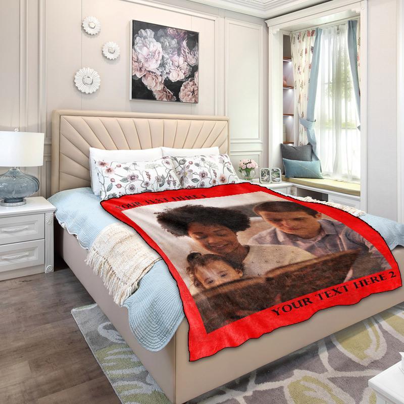 Custom Family Photo Blanket with Your Photo