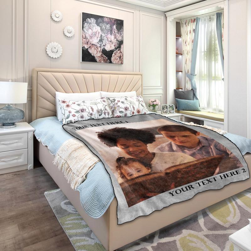 Custom Family Photo Blanket with Your Photo