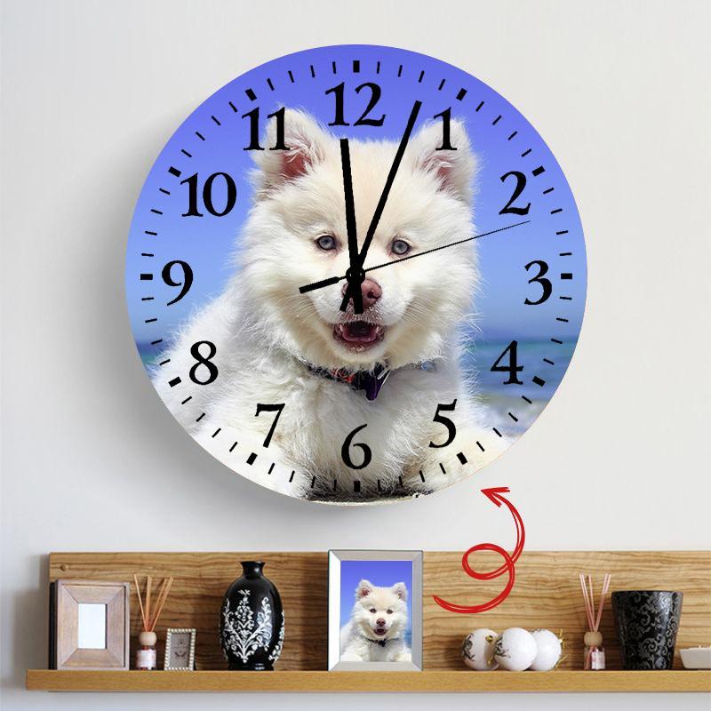 Custom Photo Wall Clock Keepsake Gift Normal Numbers
