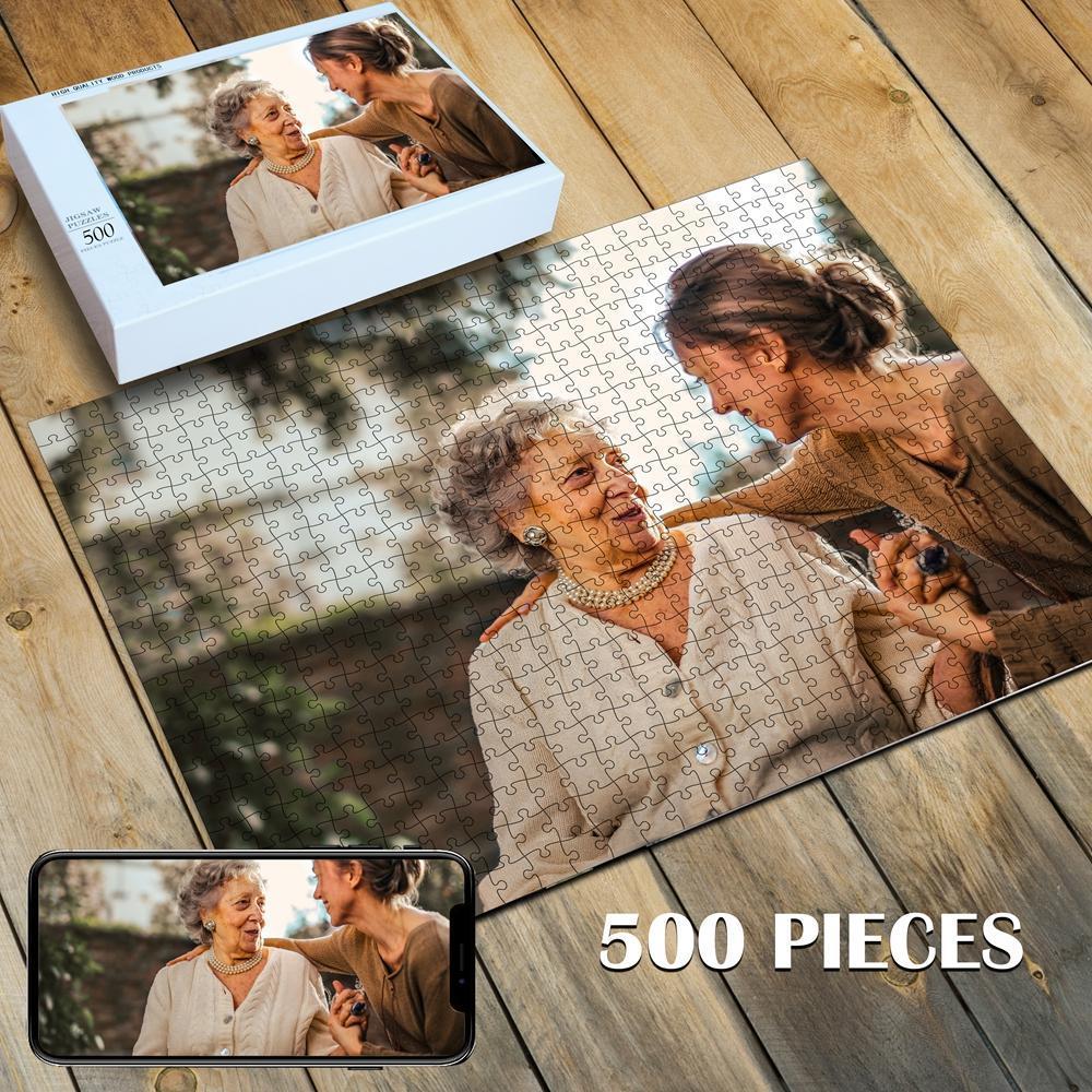 Custom Photo Jigsaw Puzzle Best Personalized Gift 35-1000 pieces - faceonboxer