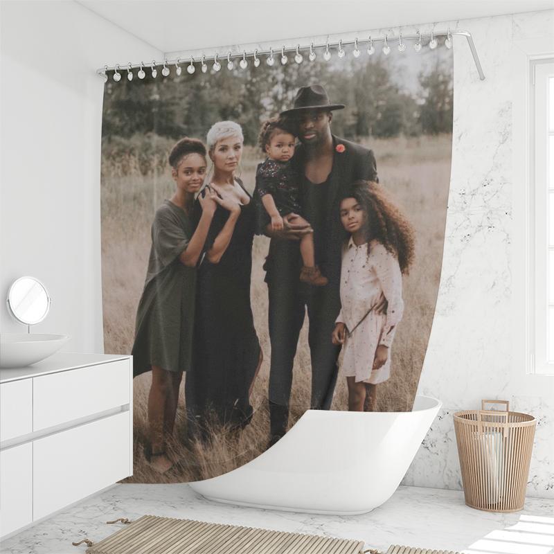 Custom Shower Curtain Unique Gift for Family
