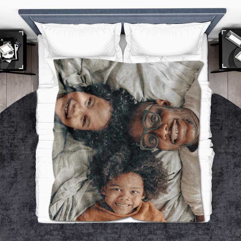 Custom Family Photo Blanket with Your Photo