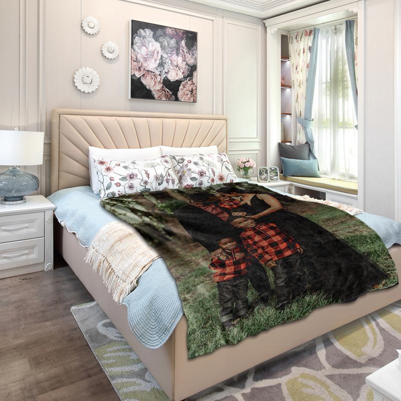 Custom Family Photo Blanket with Your Photo