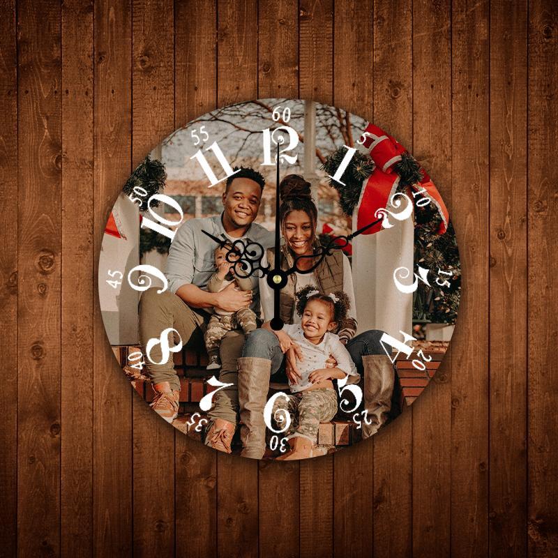 Meaningful Custom Photo Wall Clock Keepsake Gift Artistic Numbers