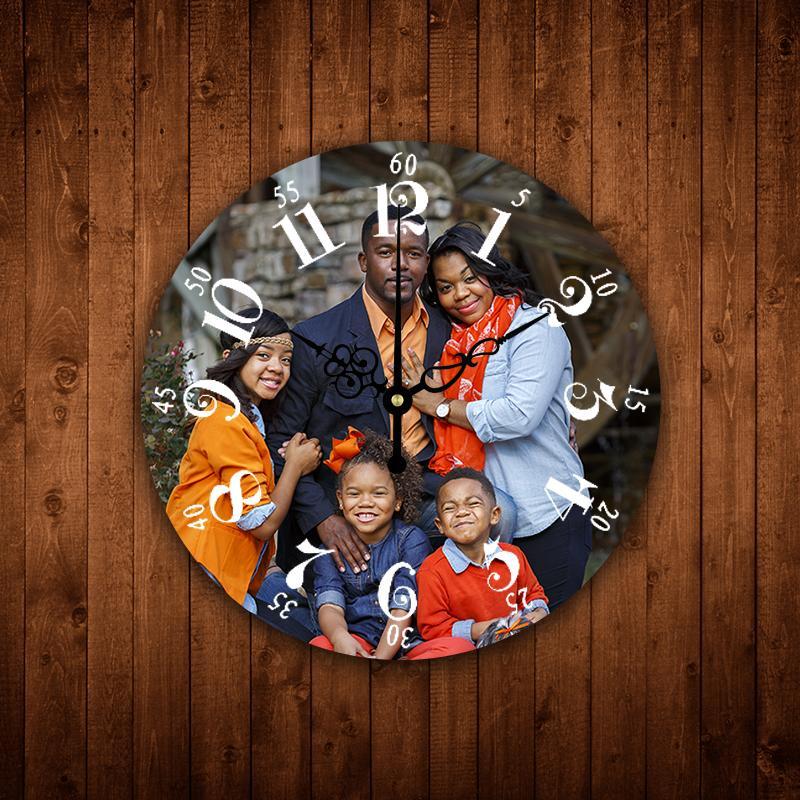 Meaningful Custom Photo Wall Clock Keepsake Gift Artistic Numbers