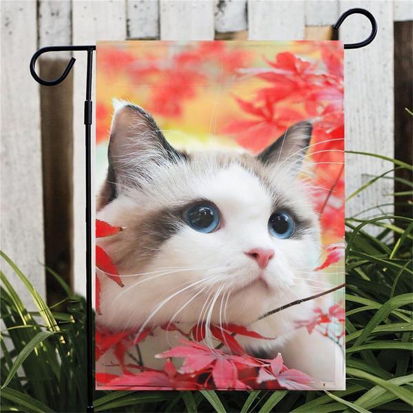Custom Photo Personalized Outdoor Garden Flag Double Sided Printing Cute Pet