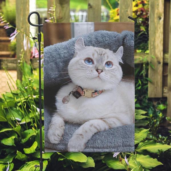 Custom Photo Personalized Outdoor Garden Flag Double Sided Printing Cute Pet