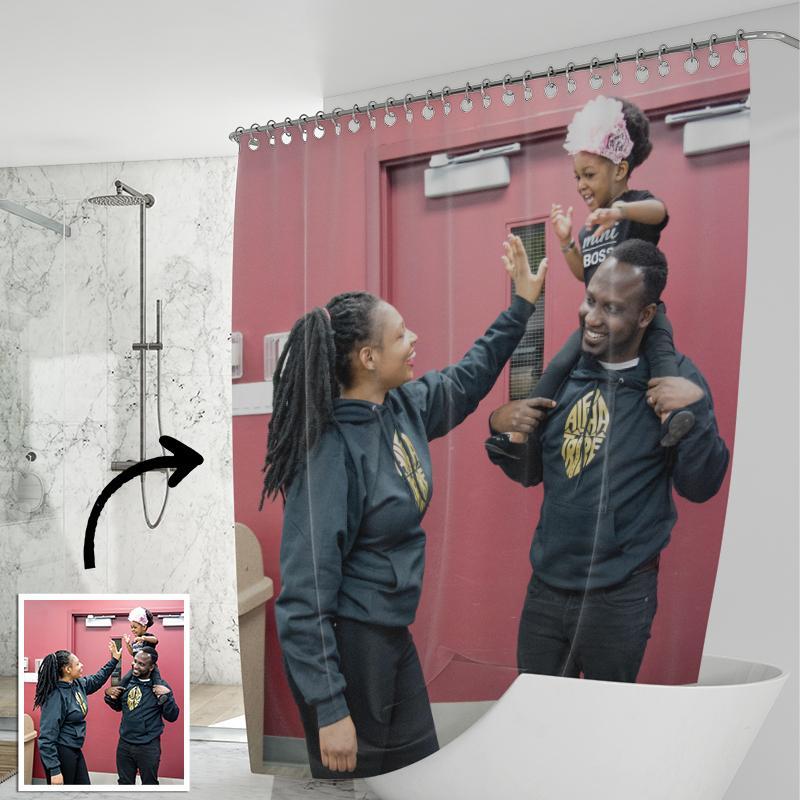 Custom Shower Curtain Unique Gift for Family