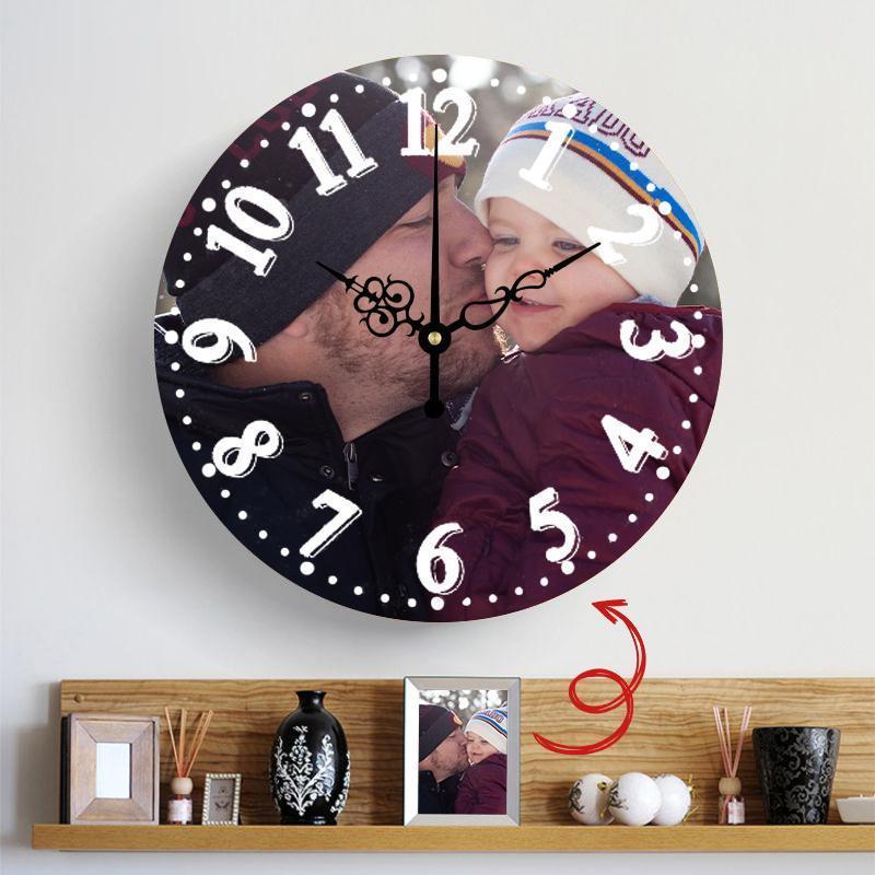 A Meaningful Gift Custom Photo Custom Wall Clock Keepsake Gift - faceonboxer