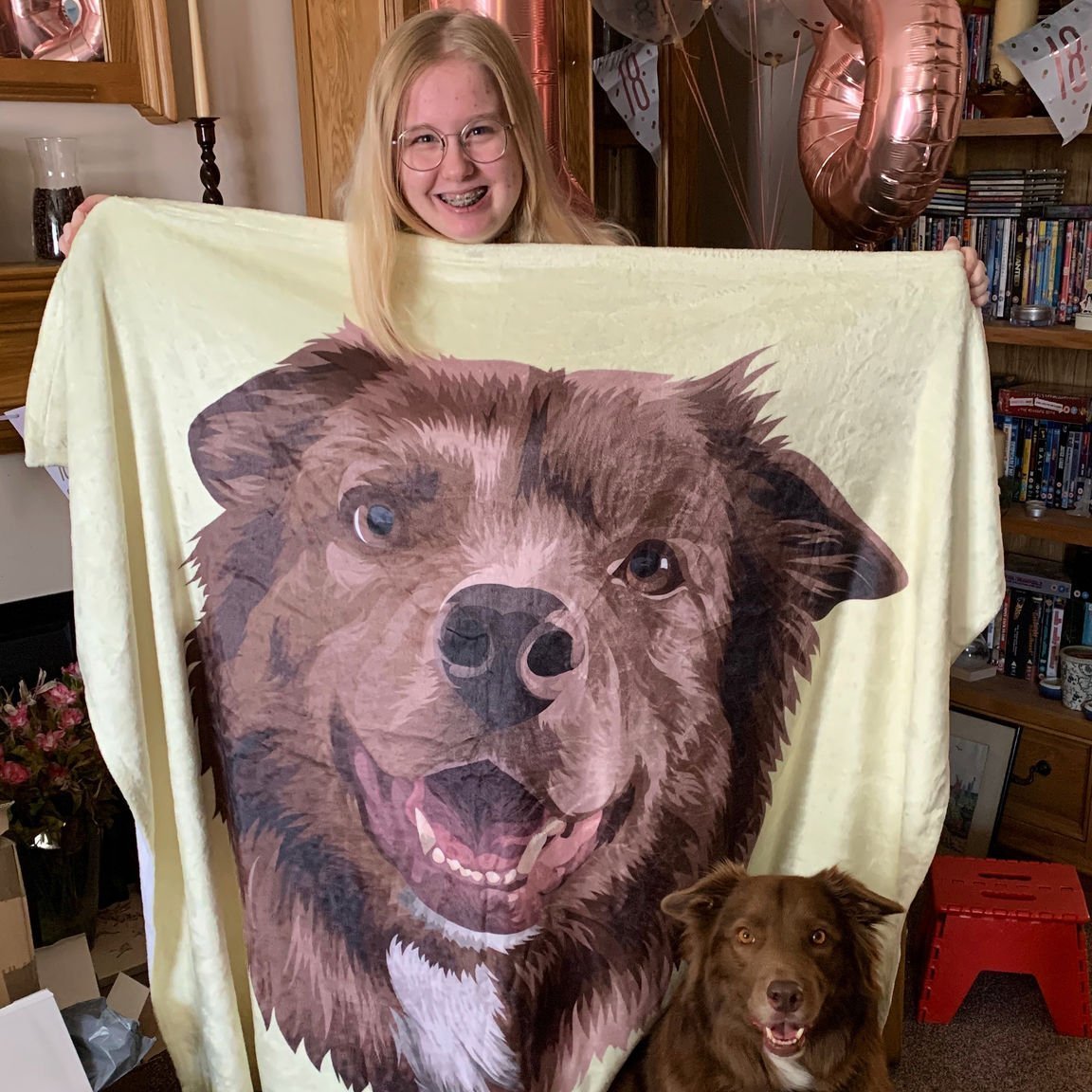 Custom Dog/Pet One Photo Blankets Fleece Blanket