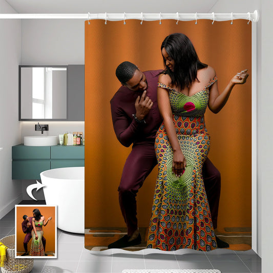 Waterproof Custom Photo Shower Curtain, High-Density HD Print