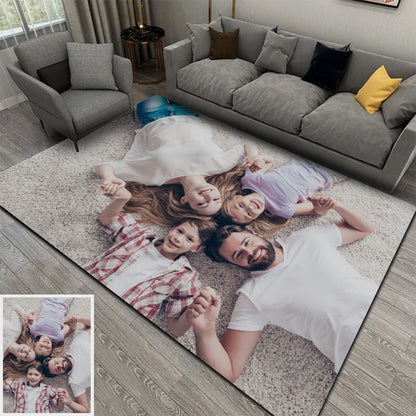 Custom Photo Flannel Carpet, Extra Soft Anti-Slip Floor Picture Mats