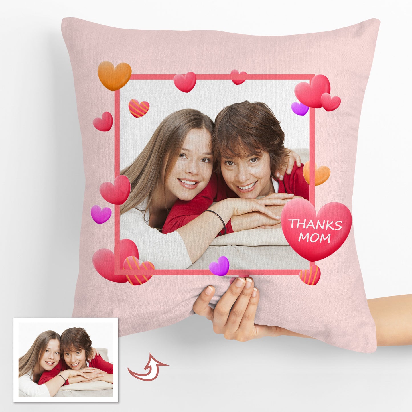 Photo Custom Throw Pillows for Mom Best Mother's Day Gift