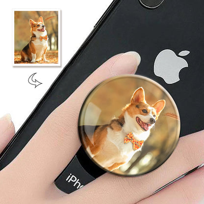 Customized Photo Phone Grip, Personalized Holder, Unique Gift, Keepsake Item