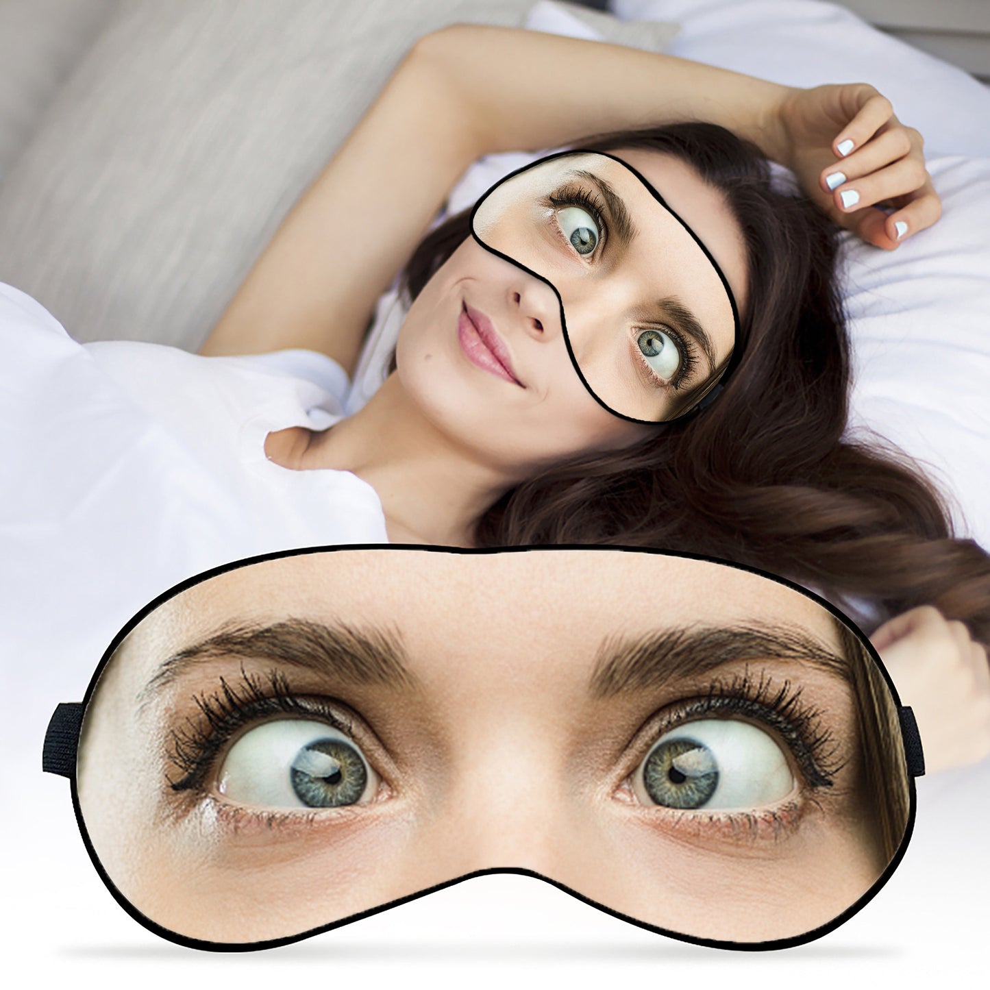 Custom Printed Sublimated Eye Mask for Fun with the Image of Eyes