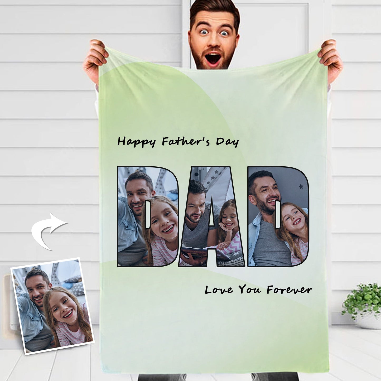 Custom Photo Blankets For Dad Personalized Blankets For Father's Day