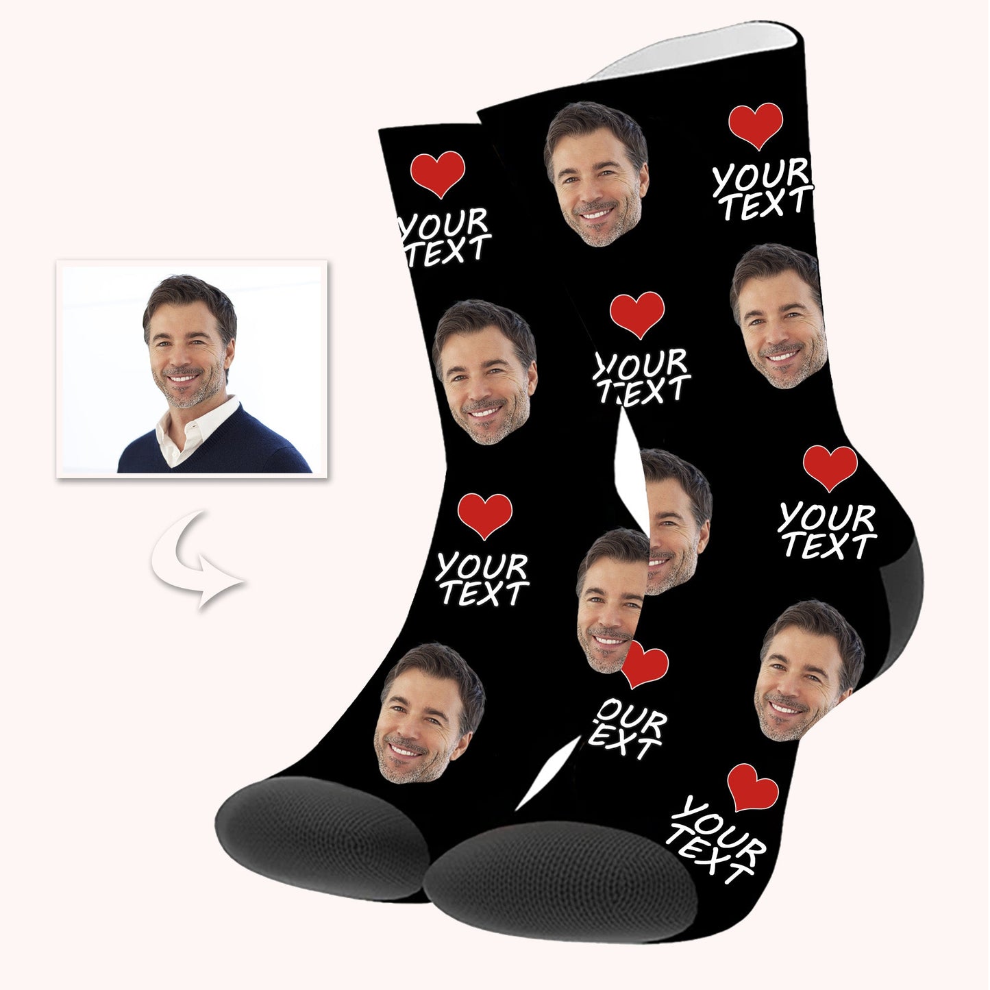 Custom Face Socks For Dad Personalized gift for Father's Day