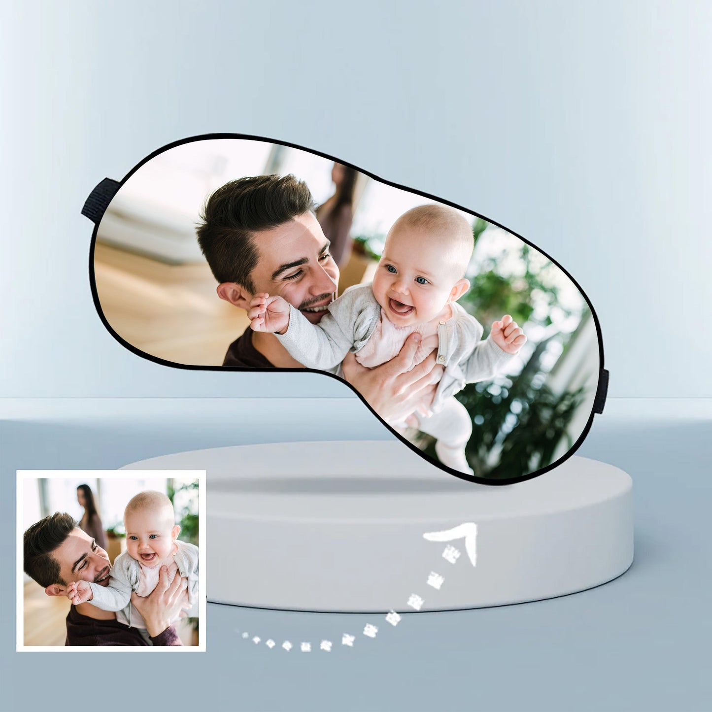 Custom Printed Sublimated Eye Mask Personalized Photo Cotton Sleep Mask