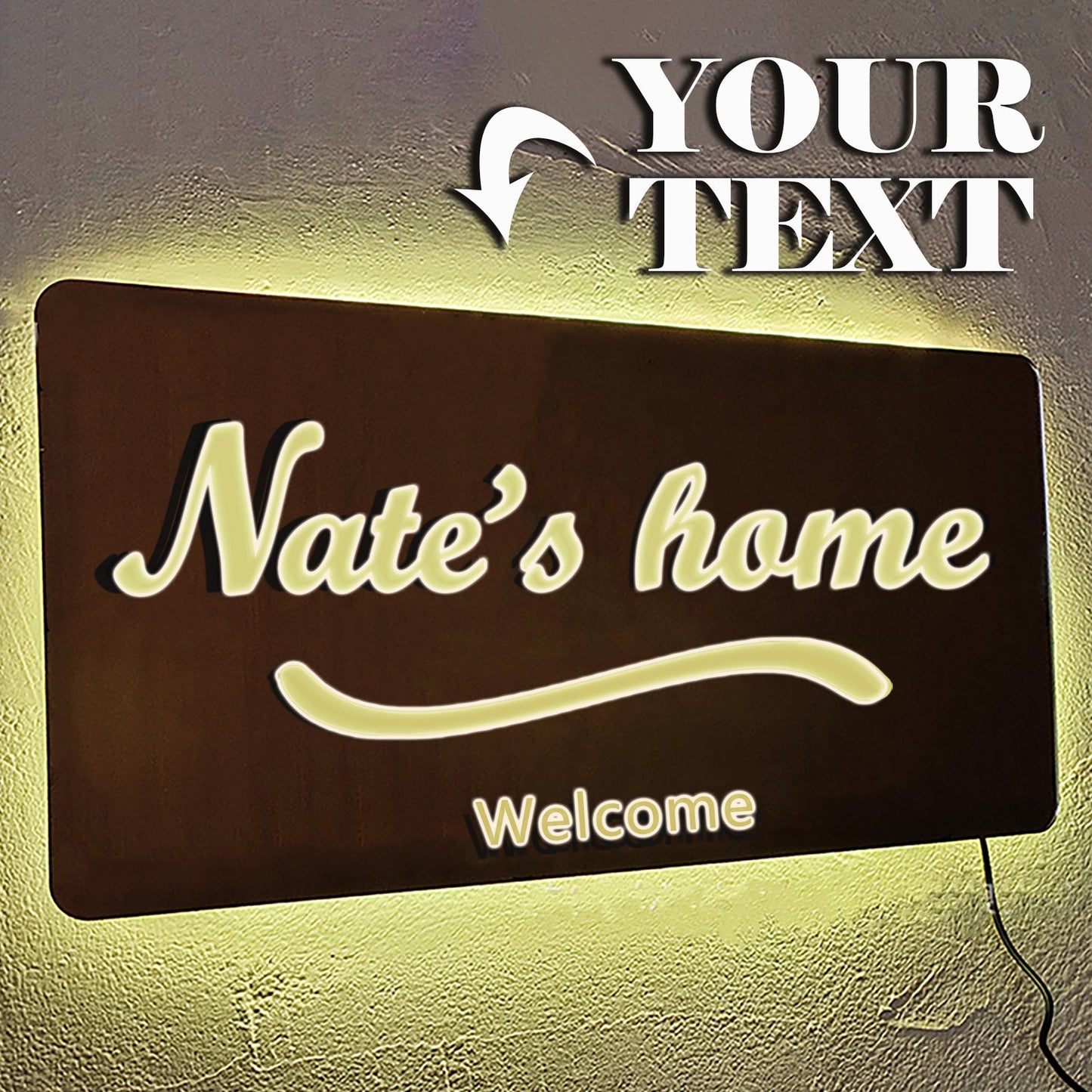 Personalized Name Mirror with LED Lights: Illuminate Your Space with Elegance