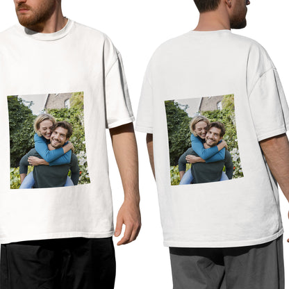 Unisex Cotton T-Shirt, Custom Photo Print, Double-Sided, Comfortable Tee