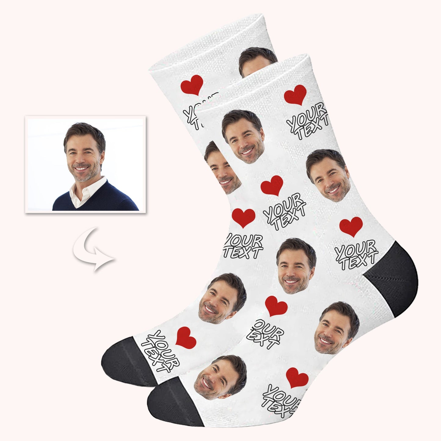 Custom Face Socks For Dad Personalized gift for Father's Day