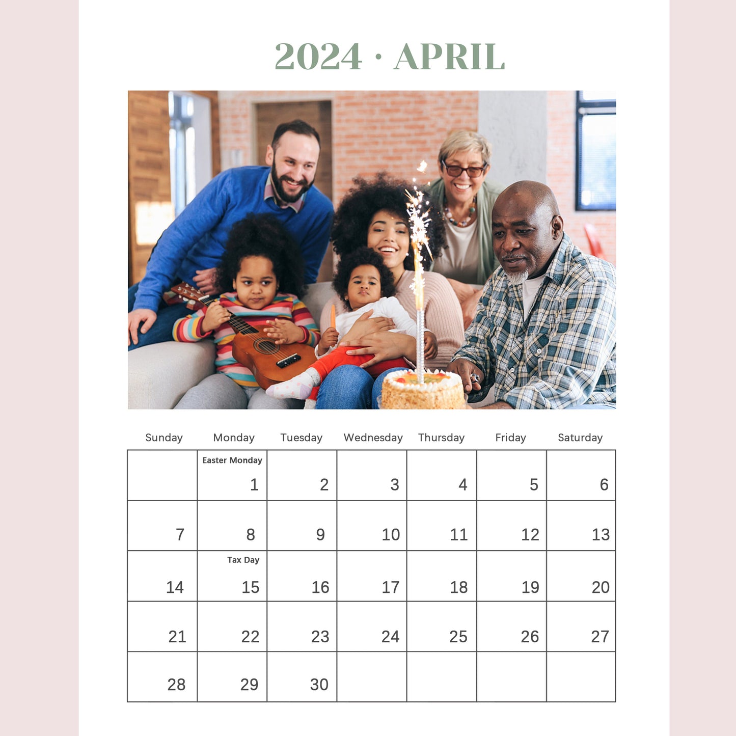 Personalized Custom Photo Desk Calendar - Capture Precious Moments in Style