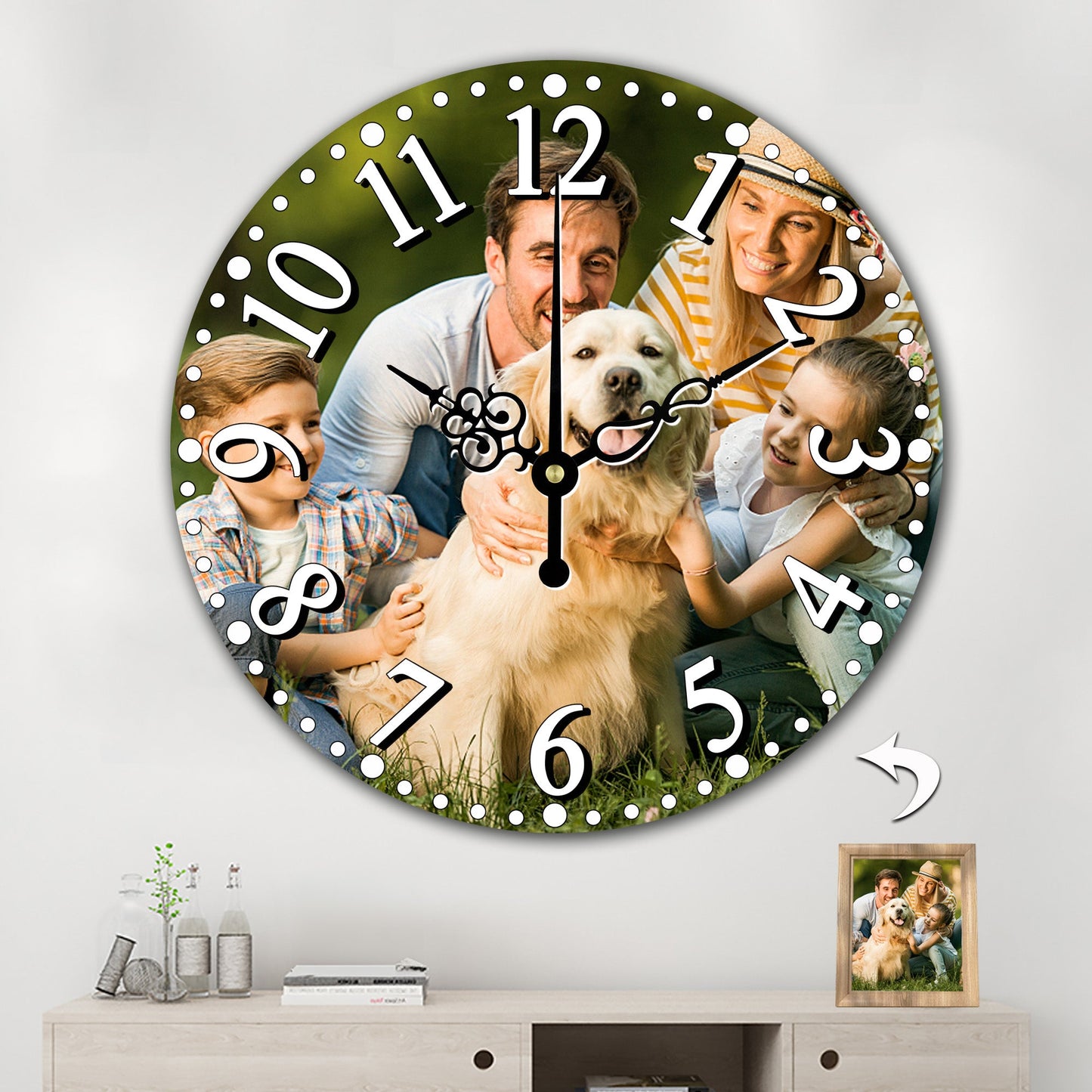 Personalized Wall Clock - Capture Moments all Number Styles