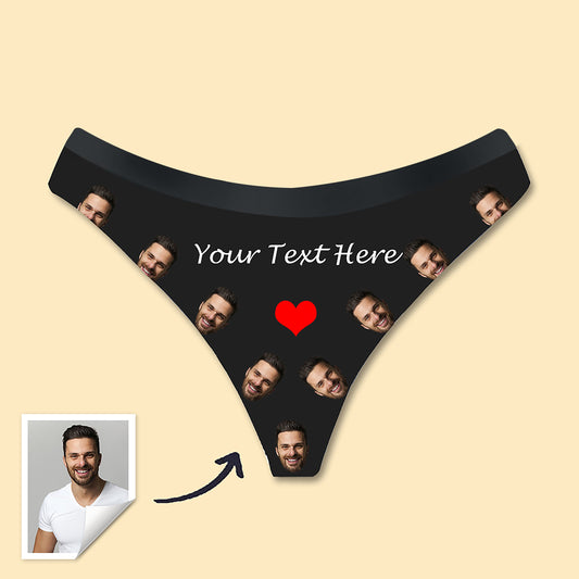 Custom Womens Thong with Boyfriend’s Photo Sexy Underwear Women Boxers