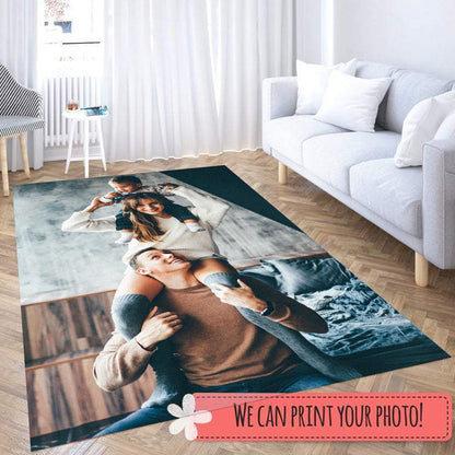 Custom Photo Flannel Carpet, Extra Soft Anti-Slip Floor Picture Mats