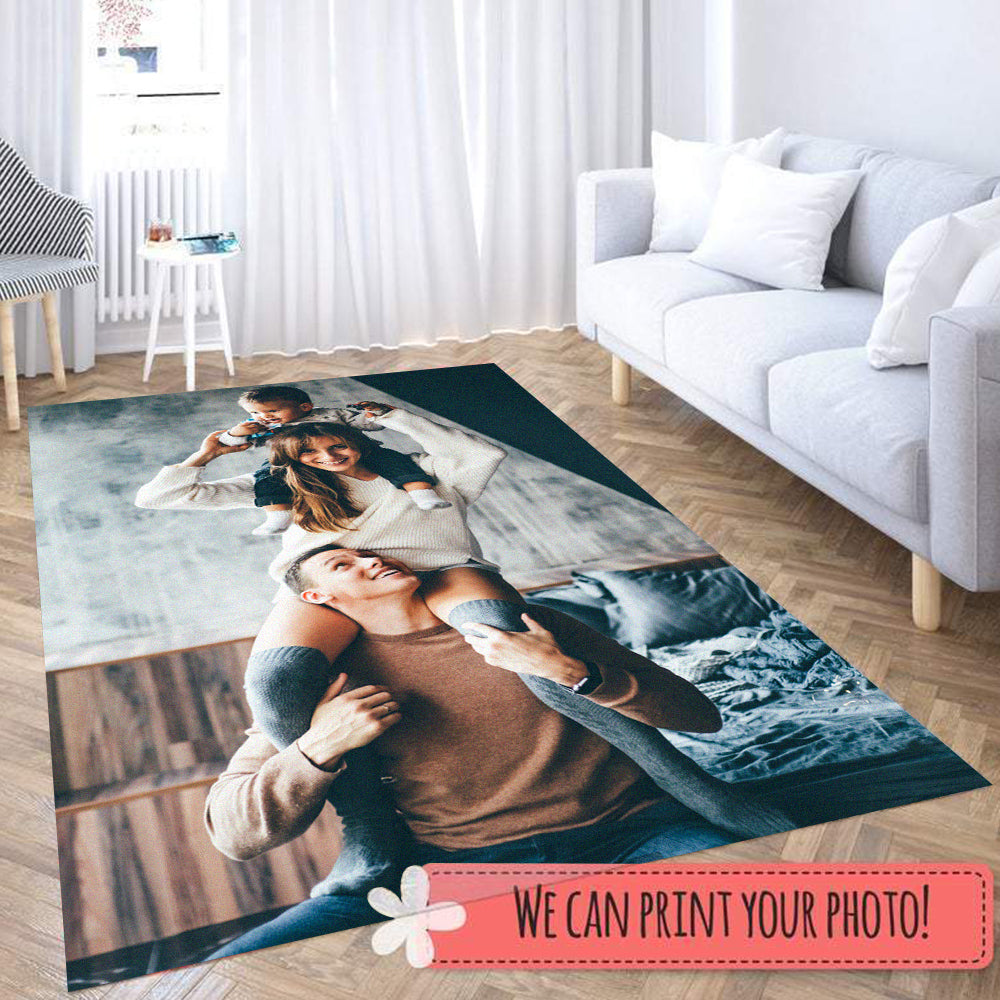 Custom Photo Flannel Carpet, Extra Soft Anti-Slip Floor Picture Mats