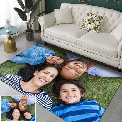 Custom Photo Flannel Carpet, Extra Soft Anti-Slip Floor Picture Mats