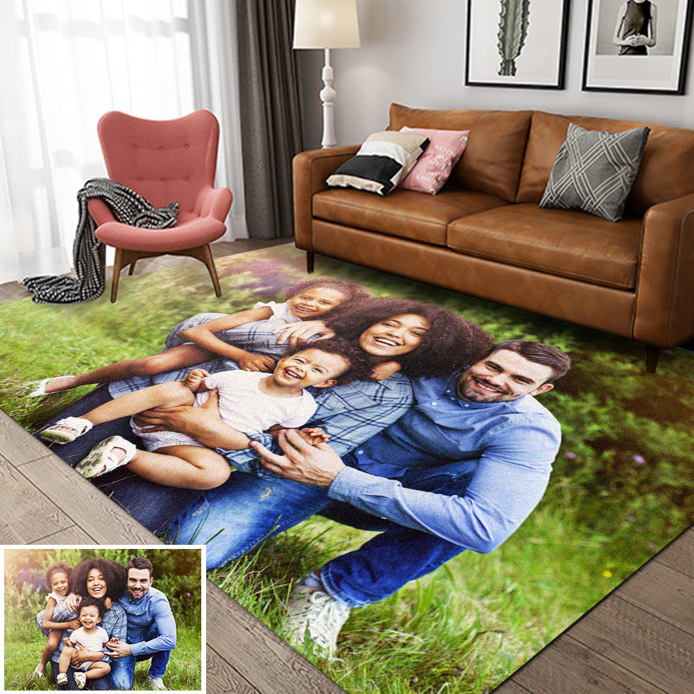 Custom Photo Flannel Carpet, Extra Soft Anti-Slip Floor Picture Mats