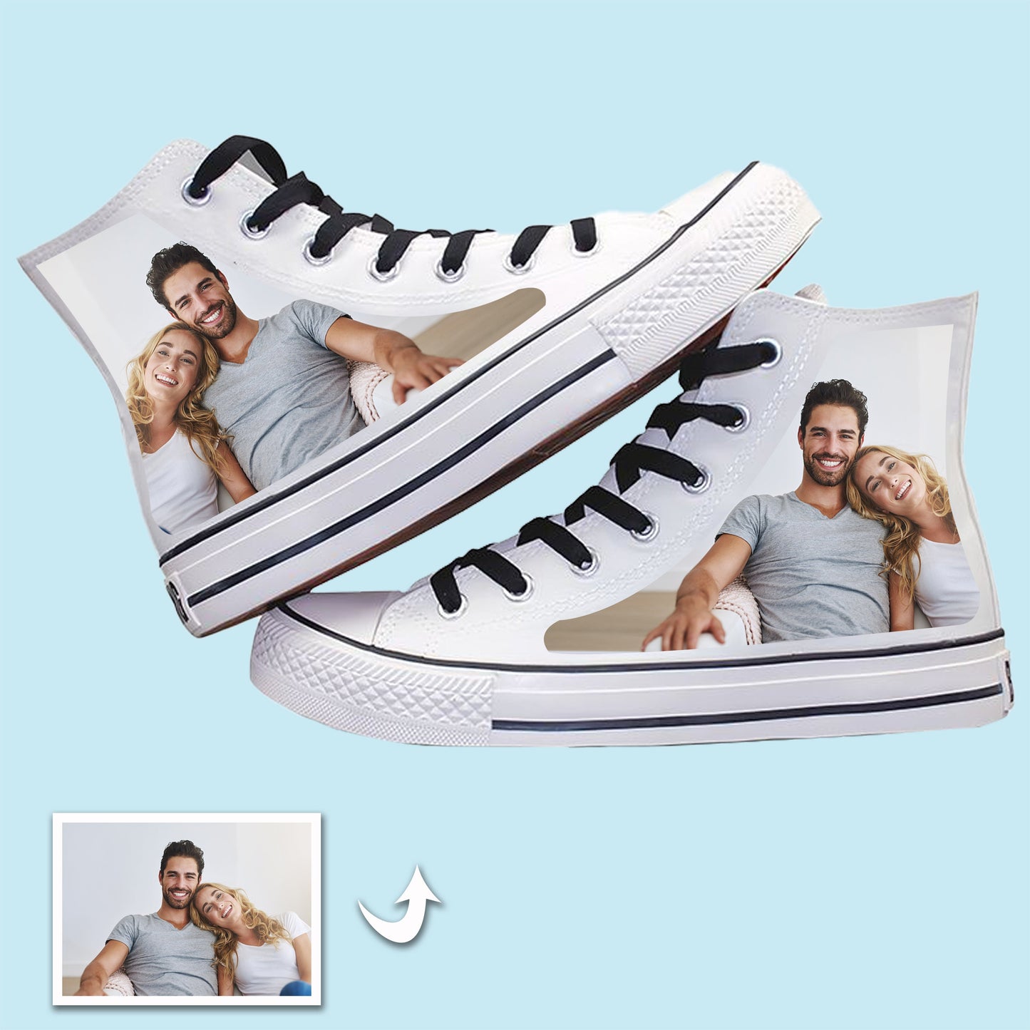 Custom Photo Personalized High Top Sneakers Photo Canvas Shoes