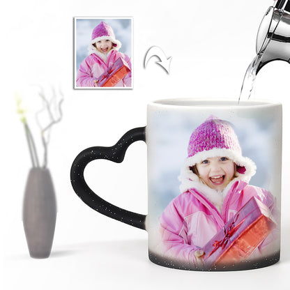 Custom Photo Magic Mug - Personalized Heat-Sensitive Color Changing Cup