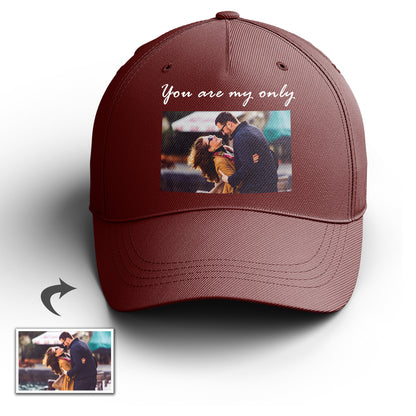 Custom Photo and Text Baseball Cap: Personalized Unisex Gift