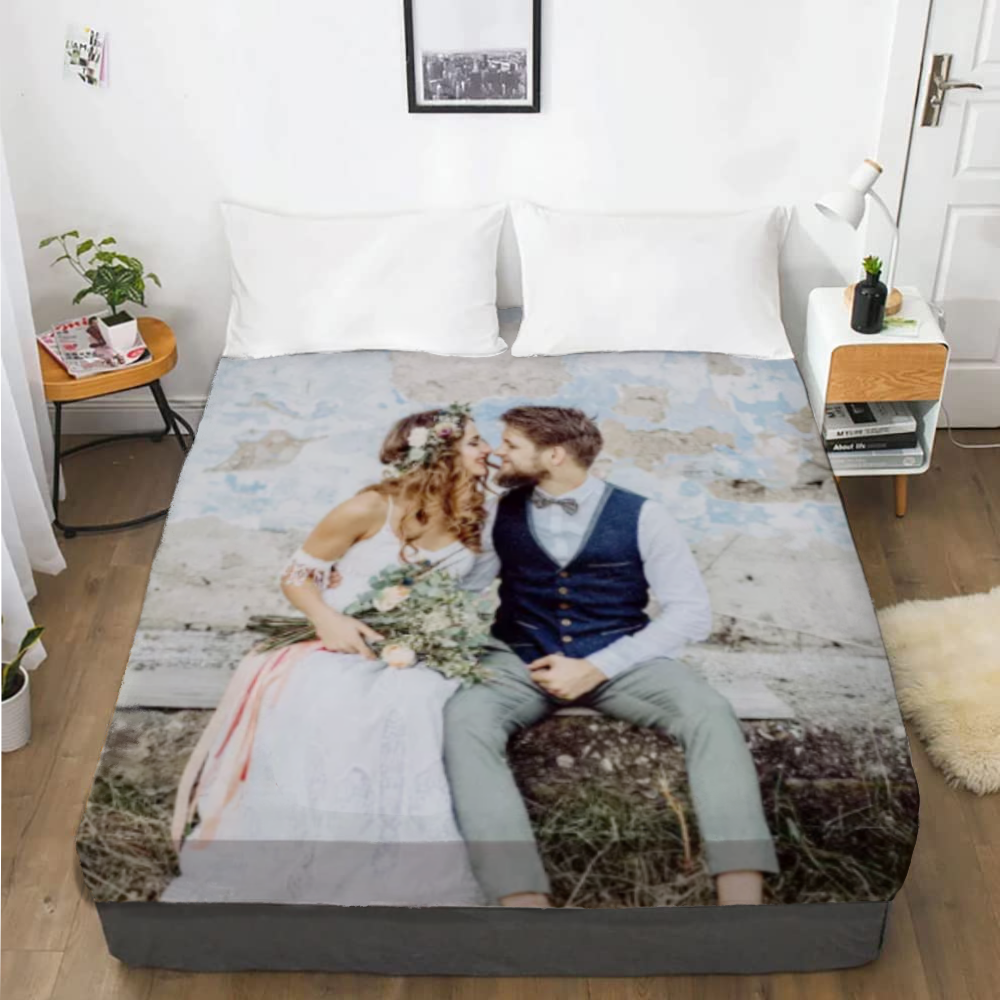 Soft Fitted Sheet: Personalized Custom Photo Cotton Bedding Essential